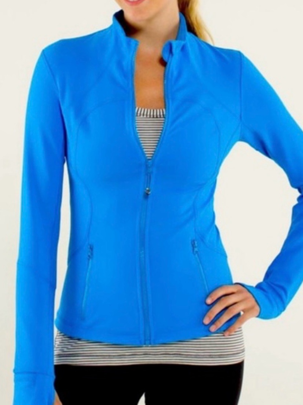 NWT Lululemon Define Jacket Luon Beaming Blue Size 6 Full Zip $118